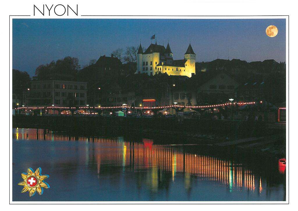 Postcards 22737 Nyon VD (Schloss, Seeufer)