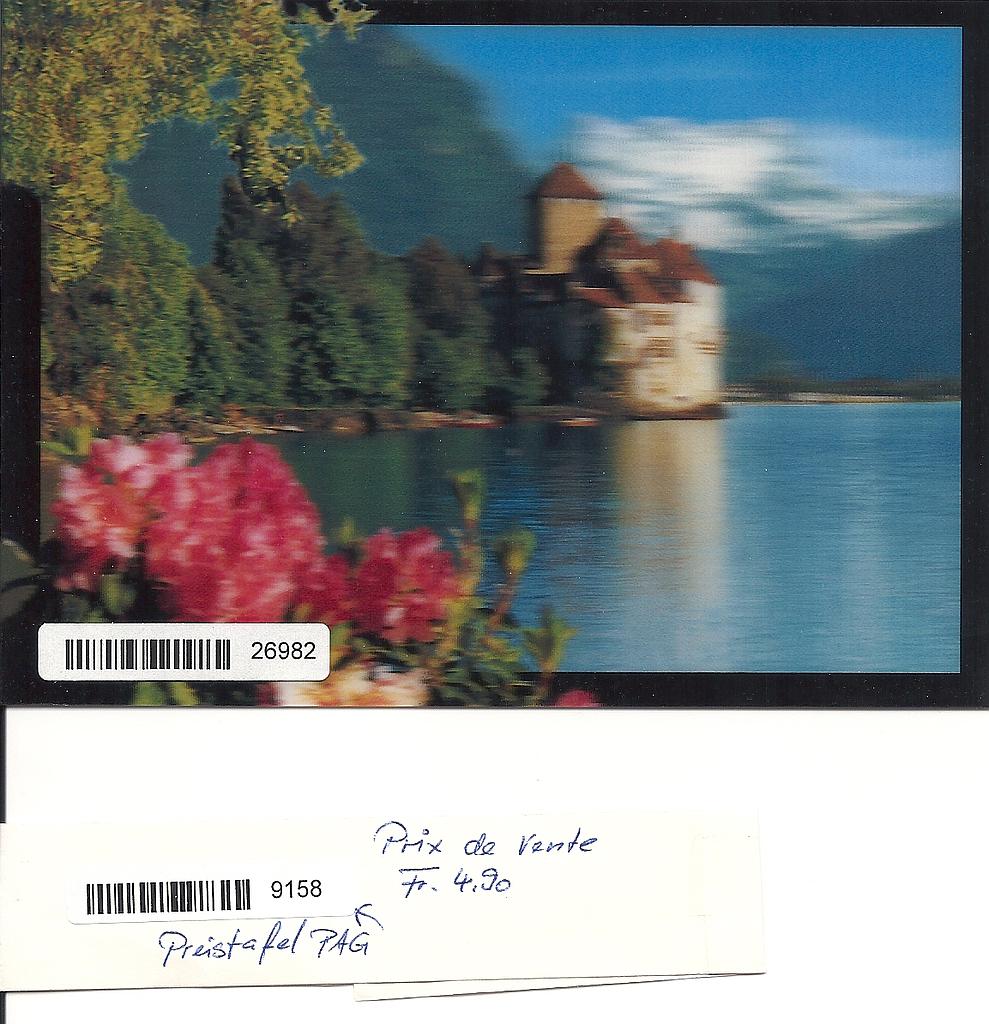 Postcard [Fr.4.90 A6 3D] 26982 Scloss Chillon