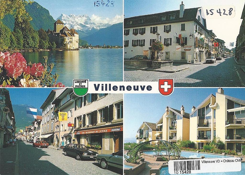 Postcards 15428 Villeneuve + Schloss Chillon