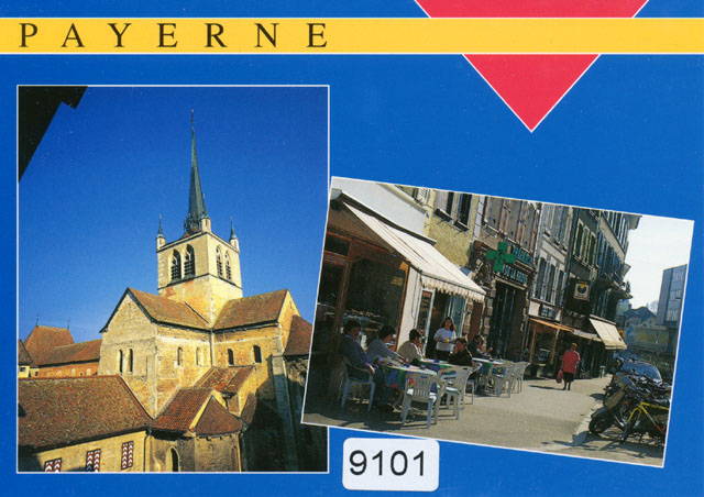 Postcards 09101 Payerne d'abbatiale et la ville