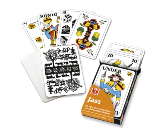 Kartenspiel 36 Karten mit grossen Eckzeichen Swiss Made