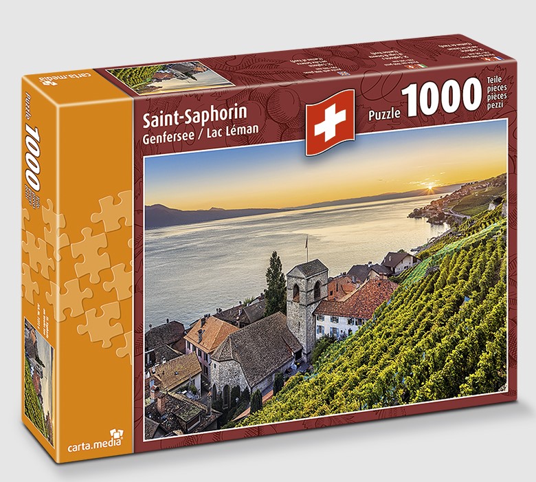 Puzzle 1000 pcs Saint-Saphorin am Genfersee