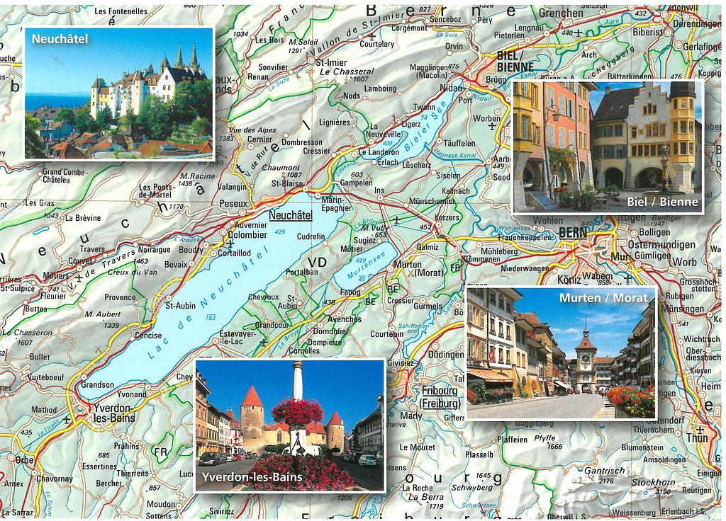 Postcards 20212 Les Trois Lacs (Bienne, Neuchâtel, Morat, Yverdon-les-Bains)