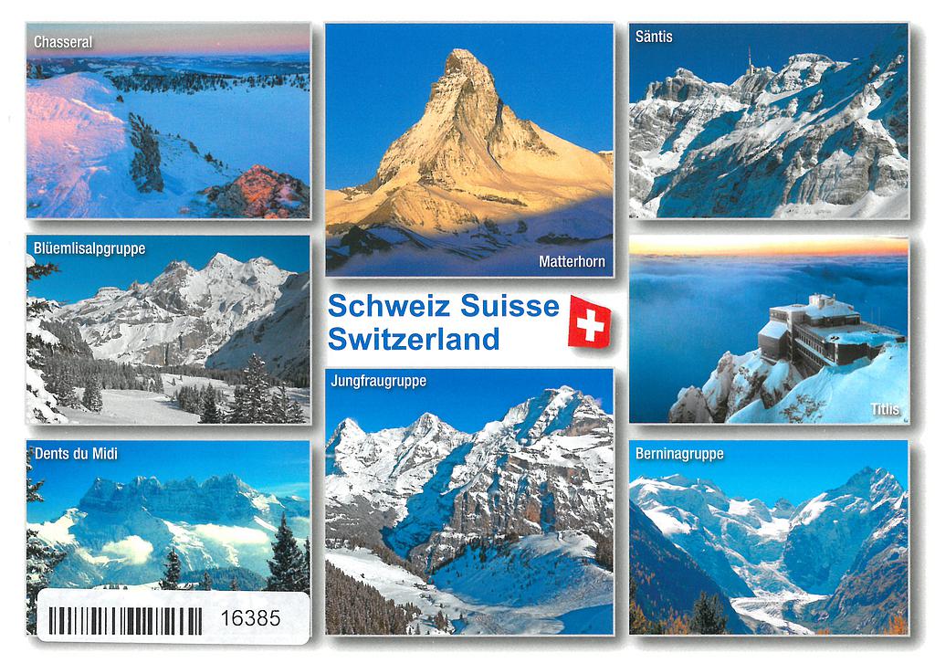 Postcards 16385 Swiss montains
