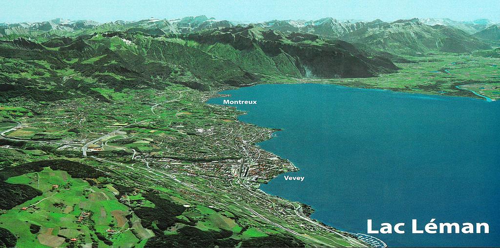 Postcards Pano 45308 Lac Léman, Vevey, Montreux