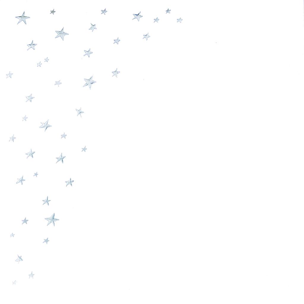 Enveloppe sans fenêtre, étoiles argent