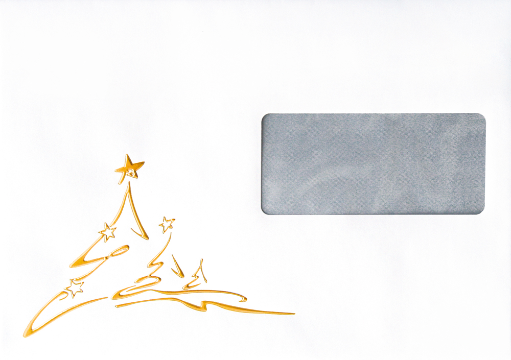 Enveloppe C5, dorure Argent, fenêtre à DROITE