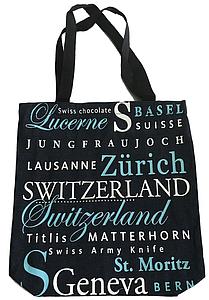 Sac "Escudo" 34cm jeans - Villes suisses