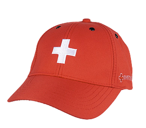 Casquette avec croix suisse brodée