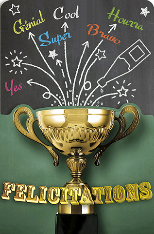 Carte Félicitations "You are the best"
