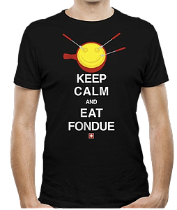 T-Shirt "Keep calm and eat Fondue" (Größe M)