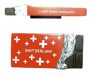 Aimant plaque de chocolat suisse