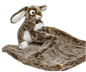 Peluche lapin avec doudou ~16cm