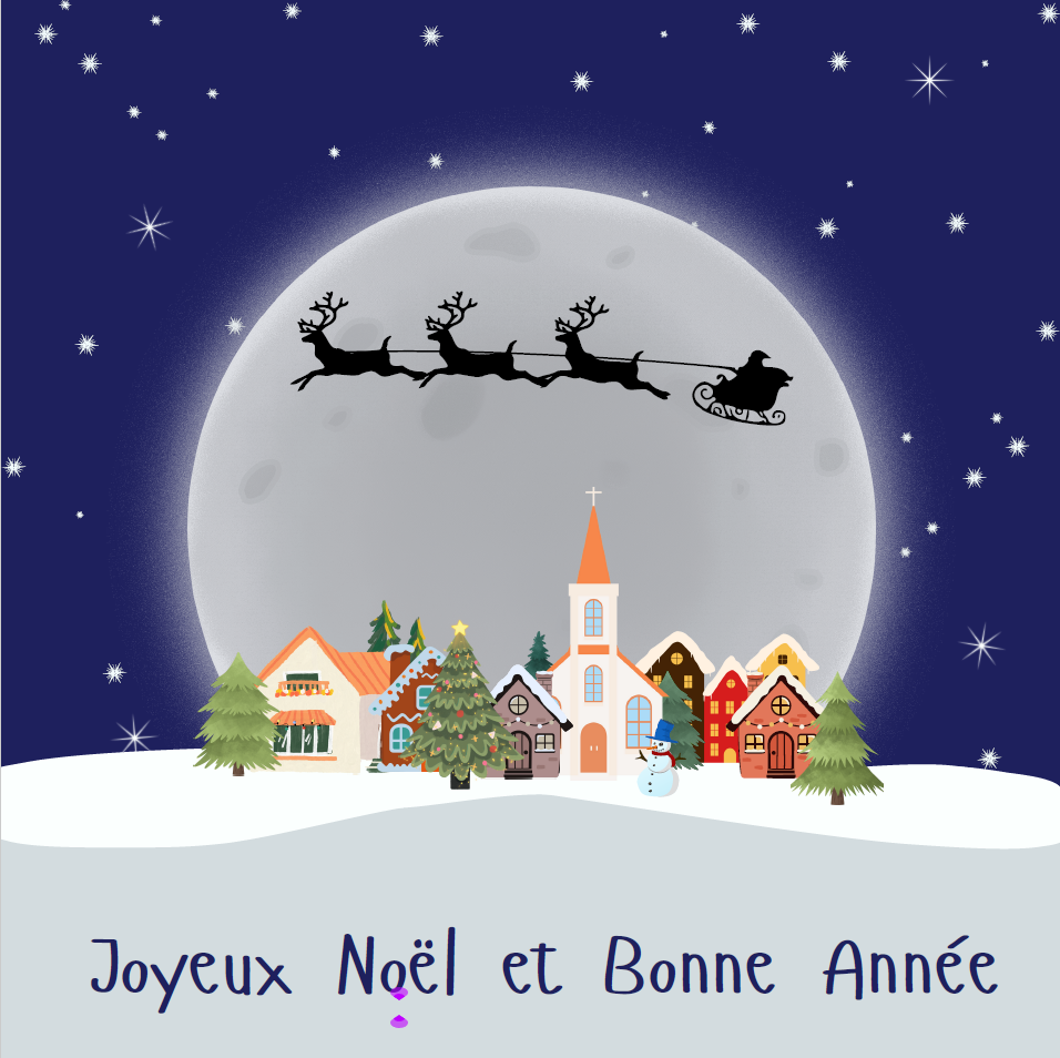 Carte simple Joyeuses Fêtes