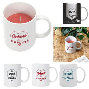 Bougie dans une tasse, 3 textes