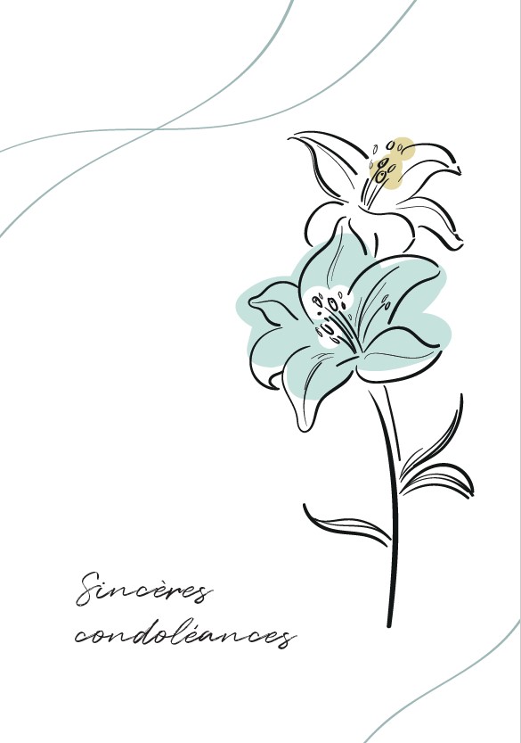 Carte A5 Deuil