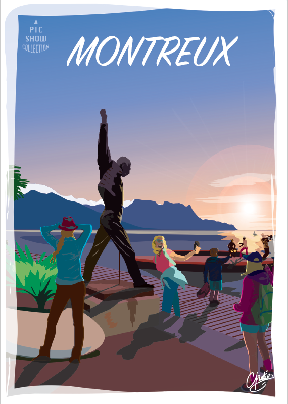 Postcards Montreux - Statue Freddie Mercury