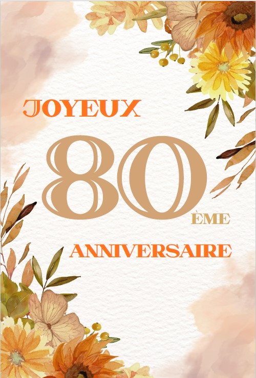 Carte Anniv. 80 ans
