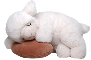 Peluche Mouton avec son coussin ~25cm