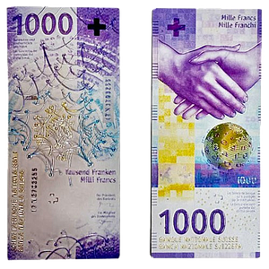 Aimant billet de 1000 francs