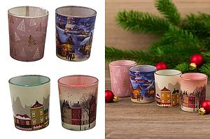 Set de 4 bougies noël