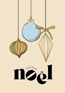 Carte A5 Joyeux Noël