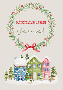 Karte A5 Karte Frohe Weihnachten und Neujahr