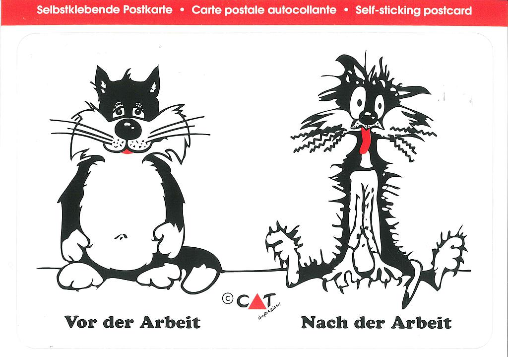 Postcards SK 424 Stickers 'Vor der Arbeit - Nach der Arbeit'