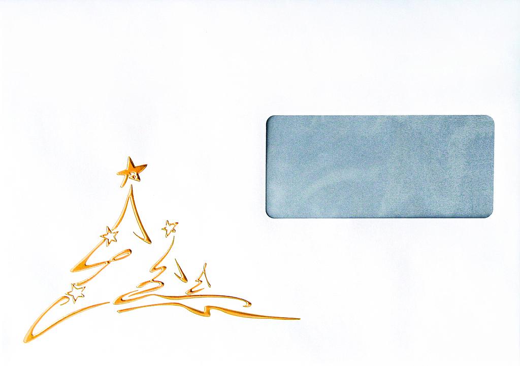 Enveloppe C5, dorure OR, fenêtre à DROITE