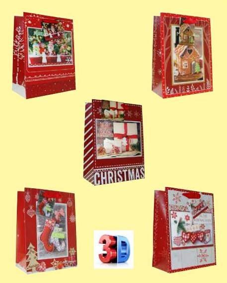 Geschenktaschen M Fr. 4.90/St. (x10=VE) Weihnachten (3D)