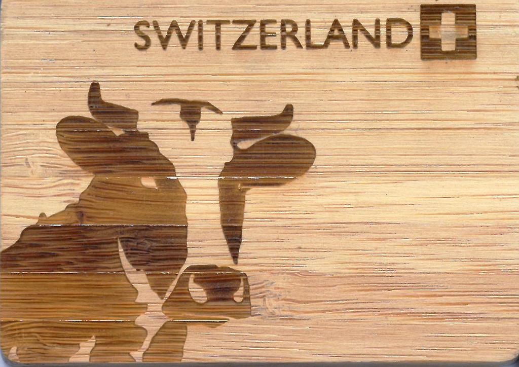 Magnet Bambus Kuh "Switzerland"