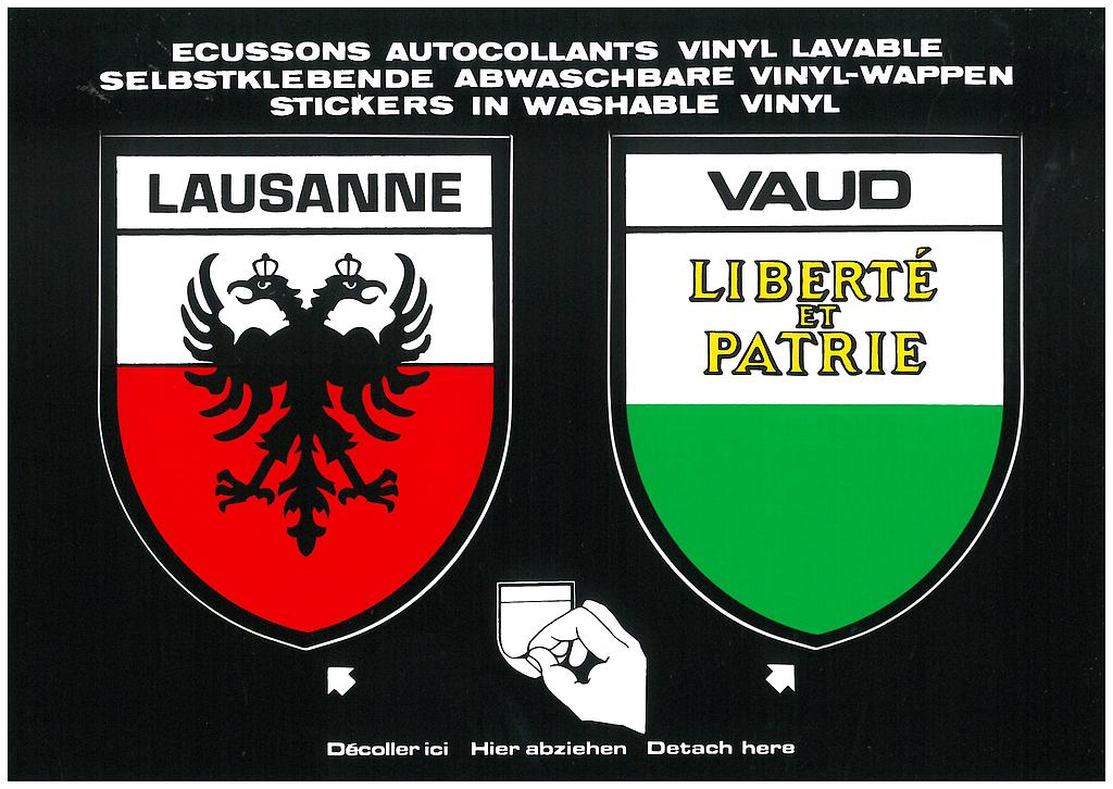 Postcards SK 219 Sticker Lausanne + Vaud