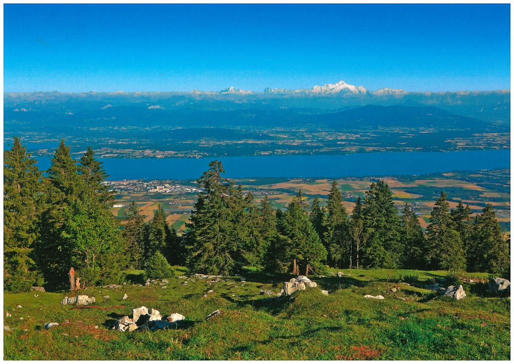 Postcards 27511 La Dôle VD, vue sur lac Léman et Mont Blanc
