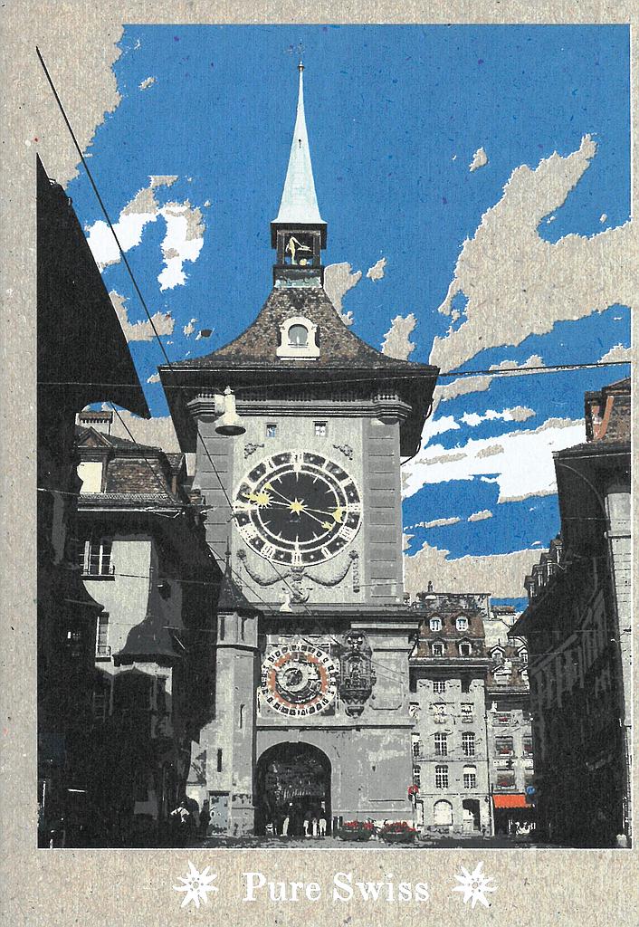 Postcards 51134 Pure Swiss tour de l'horloge Berne