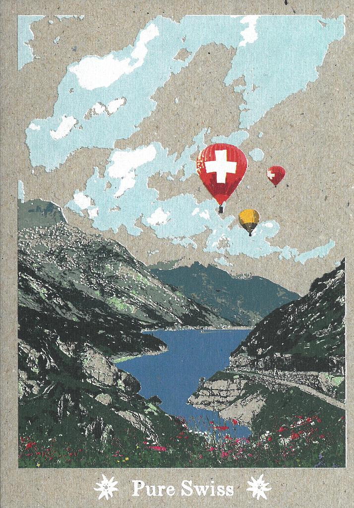 Postcards 51135 Pure Swiss Montgolfière