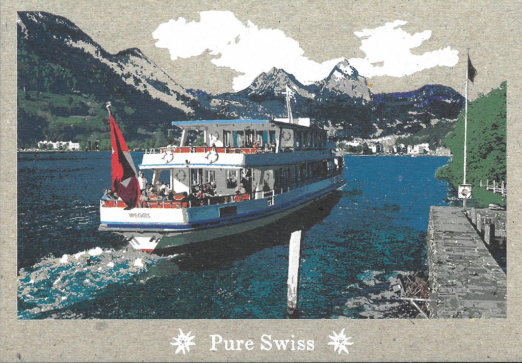 Postcards 51123 Pure Swiss schiff in Treib