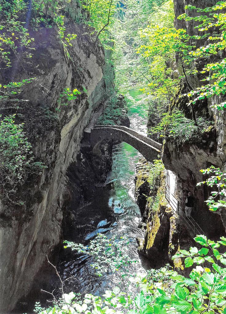 Postcards 28975 Gorges de l'Areuse, Pont du Saut de Brot