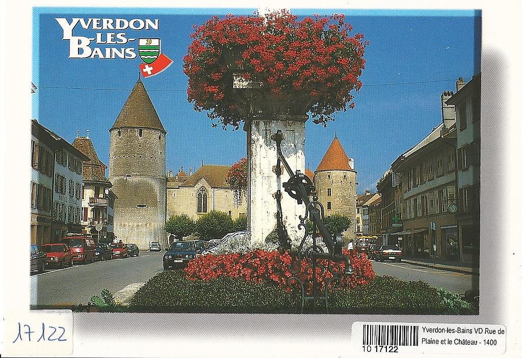 Postcards17122 Yverdon-les-Bains (VD) Rue de Plaine et le Château