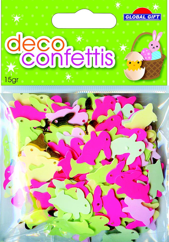 Sachet de confettis "Lapins" déco Pâques
