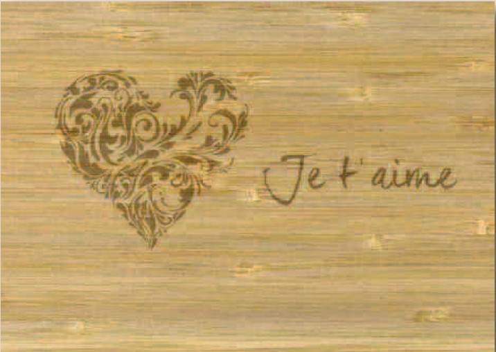 Postcards Bamboo Je t'aime 28633