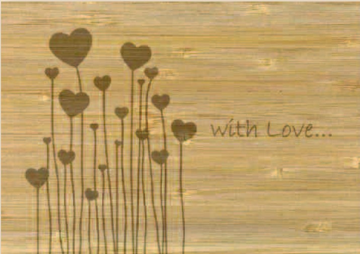 Postcards Bamboo With love 28634
