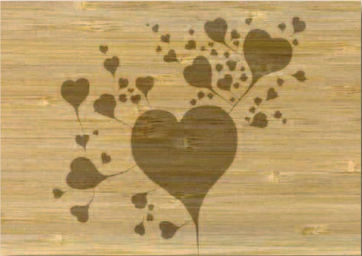Postcards Bamboo Coeurs 28636