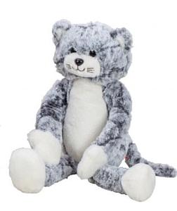 Peluche chat gris ~50cm