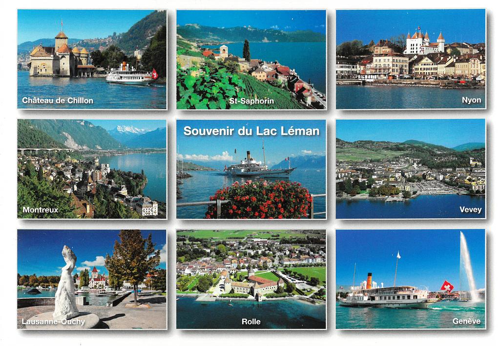Postcards 09972 "Souvenir du Lac Léman"