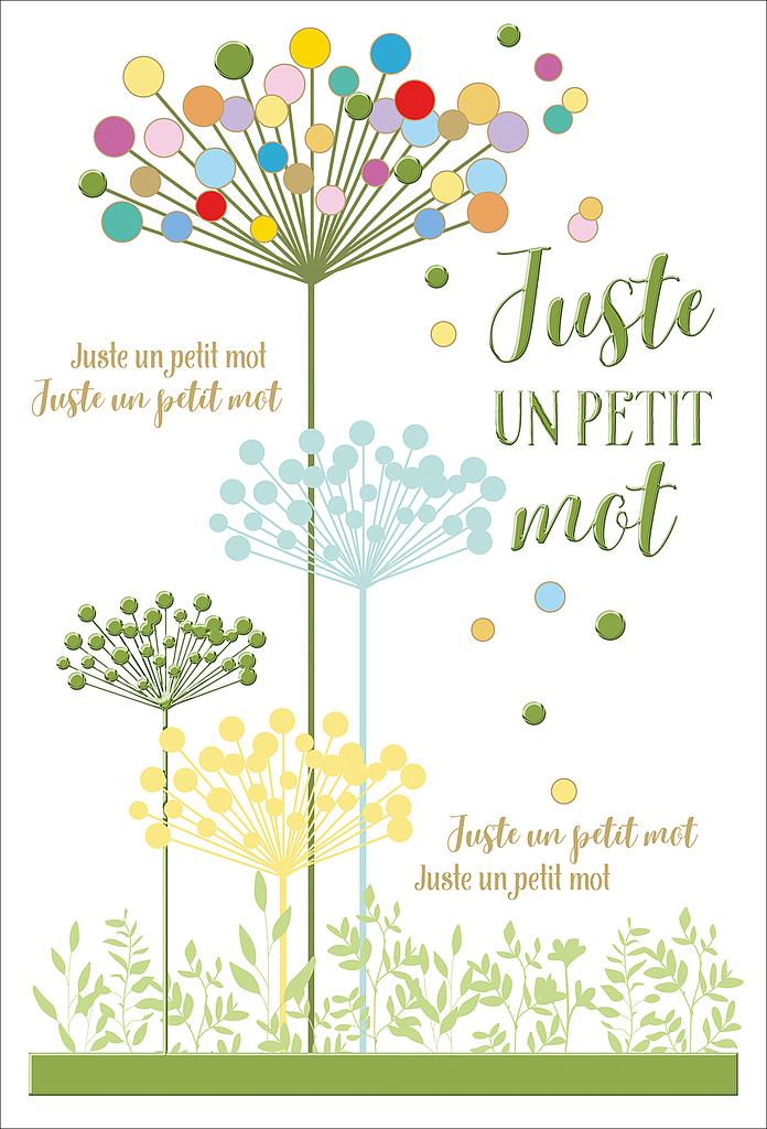 Carte "Juste un petit mot"