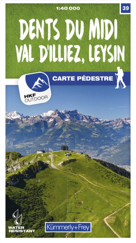 Carte pédestre 1:40'000 Dents du Midi Val d'Illiez Leysin WK39