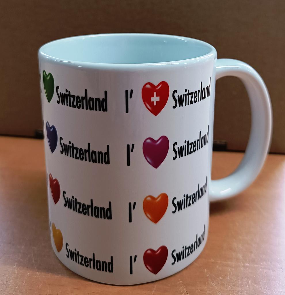 Tasse "I love Switzerland" mehrfarbig