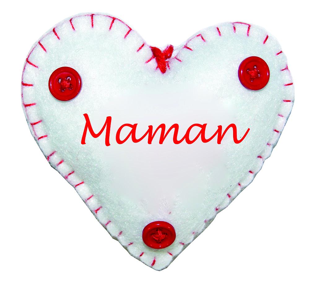 Coeur à suspendre "Maman"