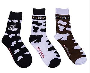 Lot de 3 paires de chaussettes "vache" (taille 34-38)