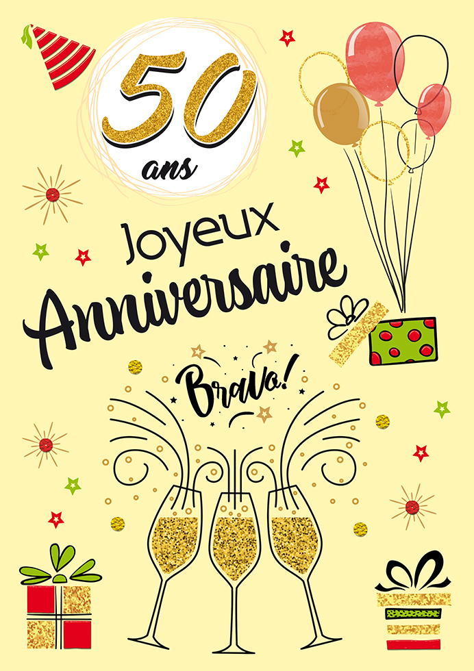 Carte A4 Anniversaire